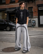Washed Ribbon Wide Leg Sweatpants | Flation Streetwear