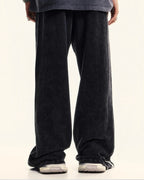 Washed Ribbon Wide Leg Sweatpants | Flation Streetwear