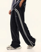 Washed Ribbon Wide Leg Sweatpants | Flation Streetwear