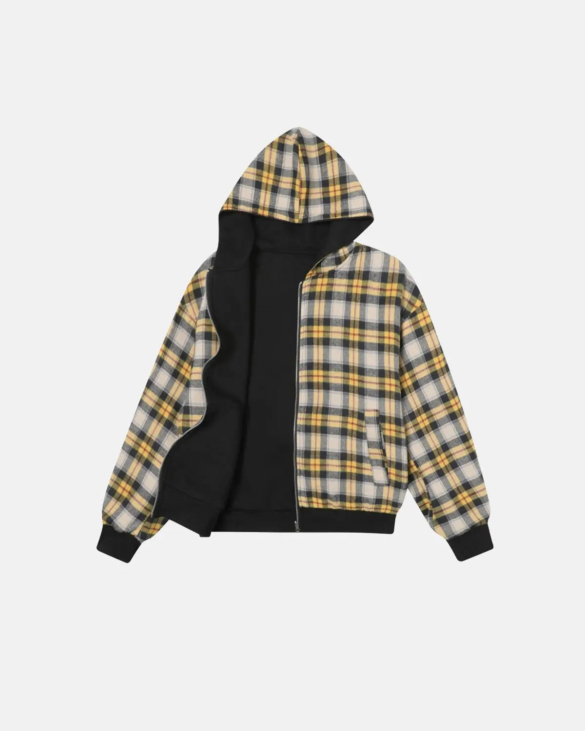 Reversible Plaid Zip Up Hoodies | Flation Streetwear