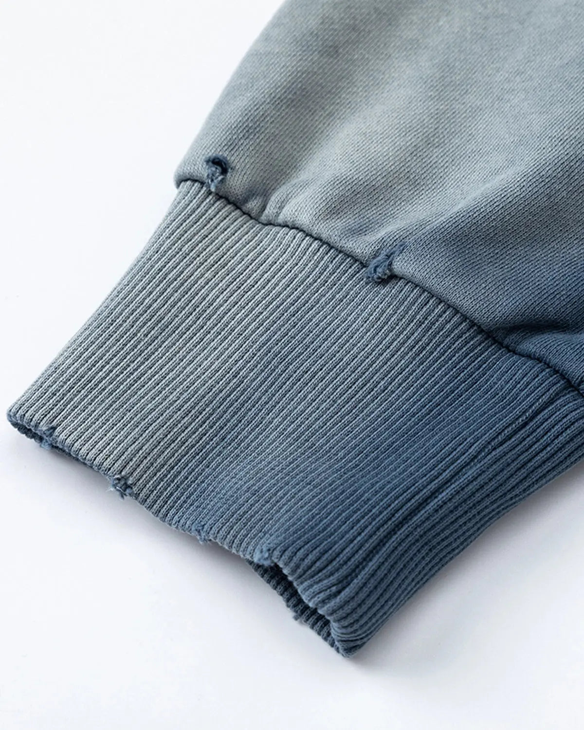 Blue Distressed Acid Wash Zip Up Hoodies | Flation Streetwear