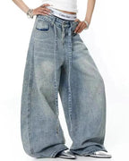 Rhinestone Baggy Barrel Jeans | Flation Streetwear