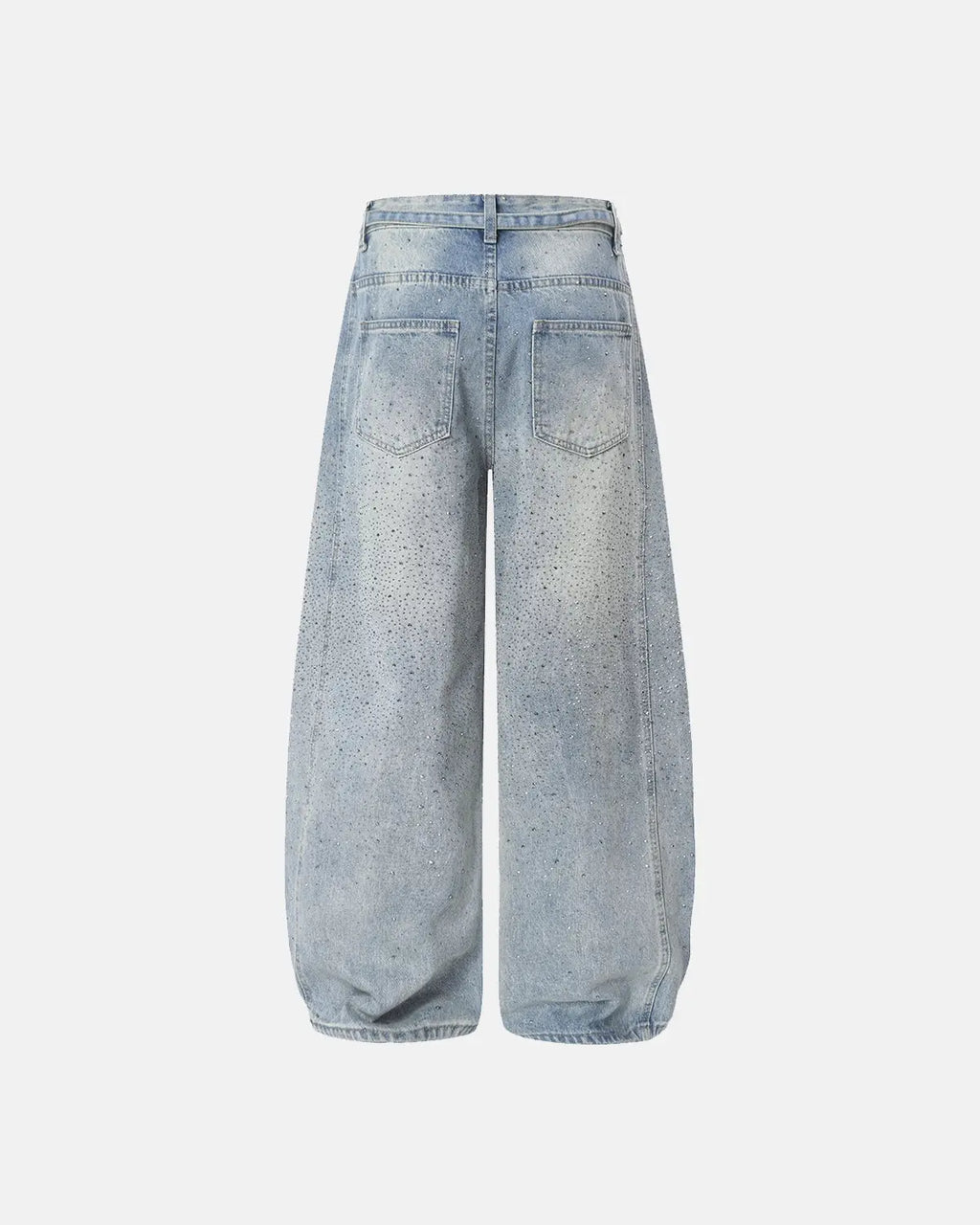 Rhinestone Baggy Barrel Jeans | Flation Streetwear