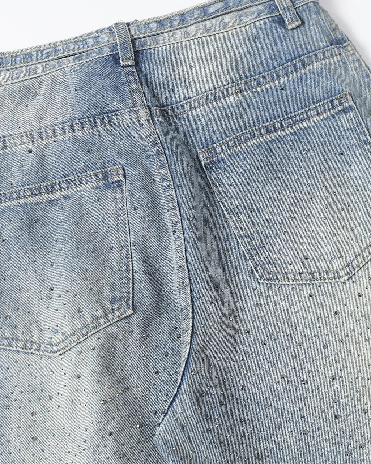 Rhinestone Baggy Barrel Jeans | Flation Streetwear