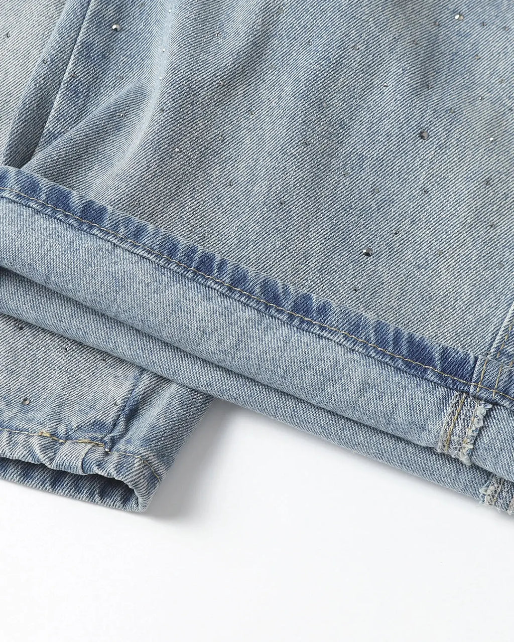 Rhinestone Baggy Barrel Jeans | Flation Streetwear