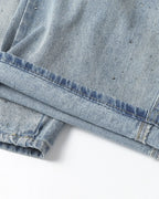 Rhinestone Baggy Barrel Jeans | Flation Streetwear