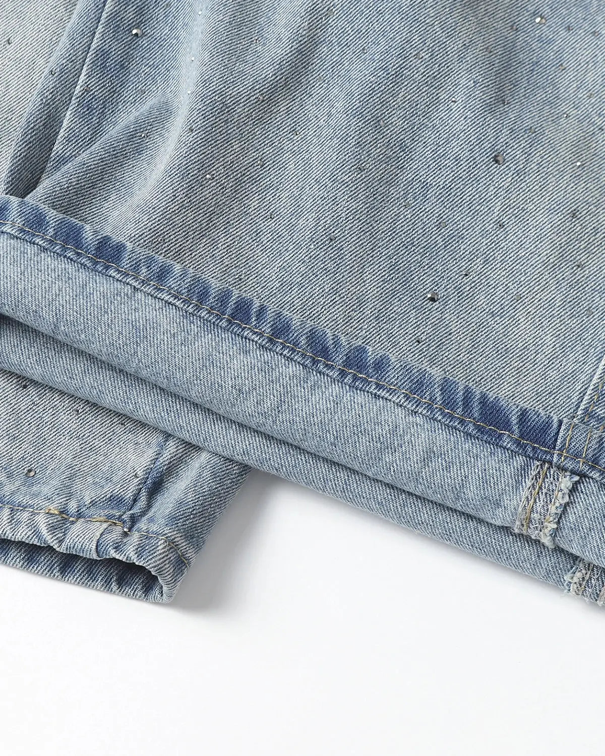 Rhinestone Baggy Barrel Jeans | Flation Streetwear
