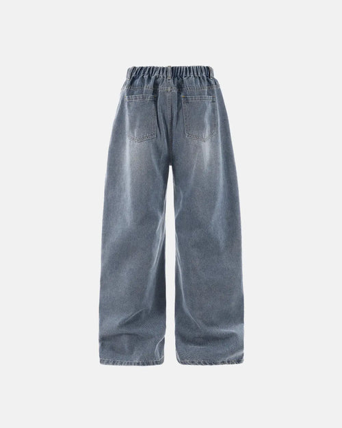 Acid Wash Detachable Bandana Baggy Jeans | Flation Streetwear