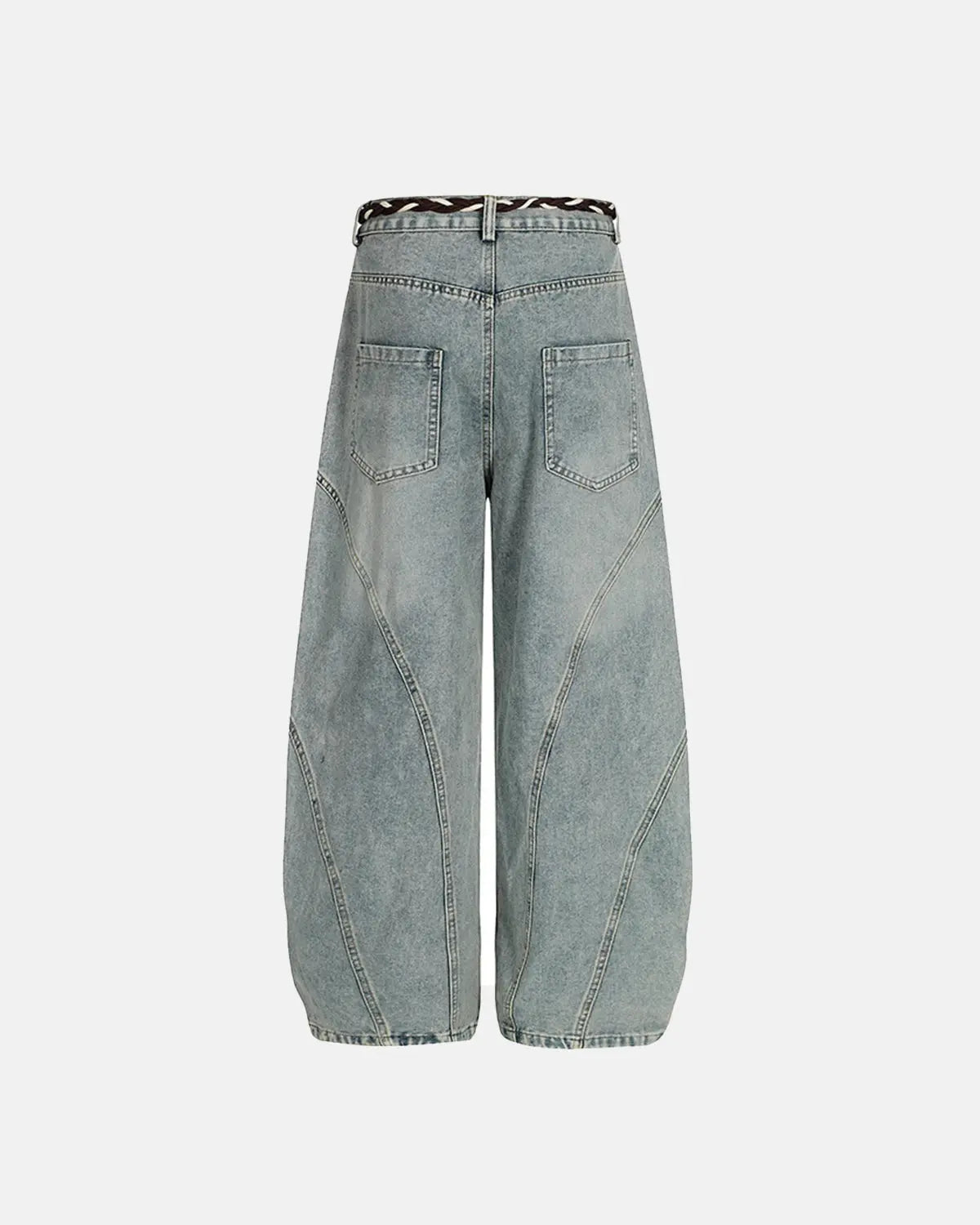 Acid Wash Stitching Baggy Jeans | Flation Streetwear