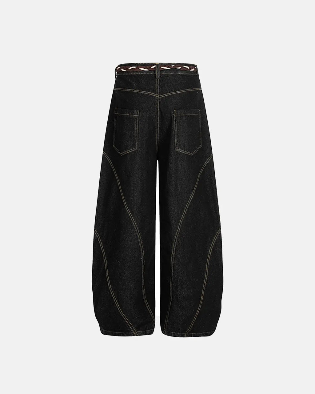 Acid Wash Stitching Baggy Jeans | Flation Streetwear