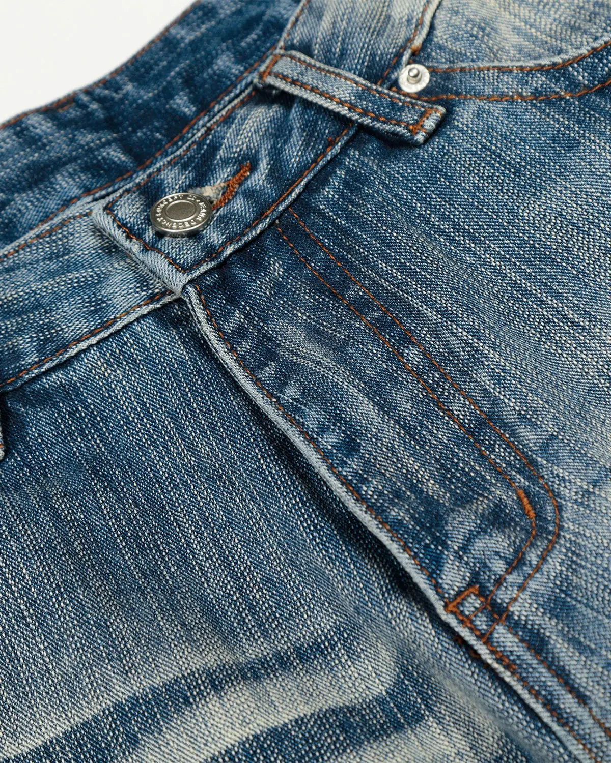 Acid Wash Whisker Bamboo Weave Jeans | Flation Streetwear
