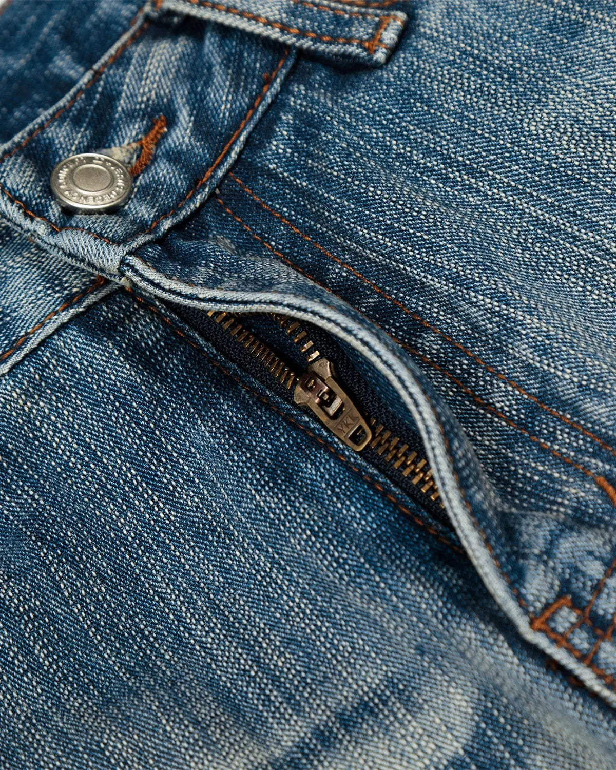 Acid Wash Whisker Bamboo Weave Jeans | Flation Streetwear