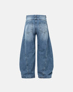 Acid Washed Distressed Barrel Jeans | Flation Streetwear