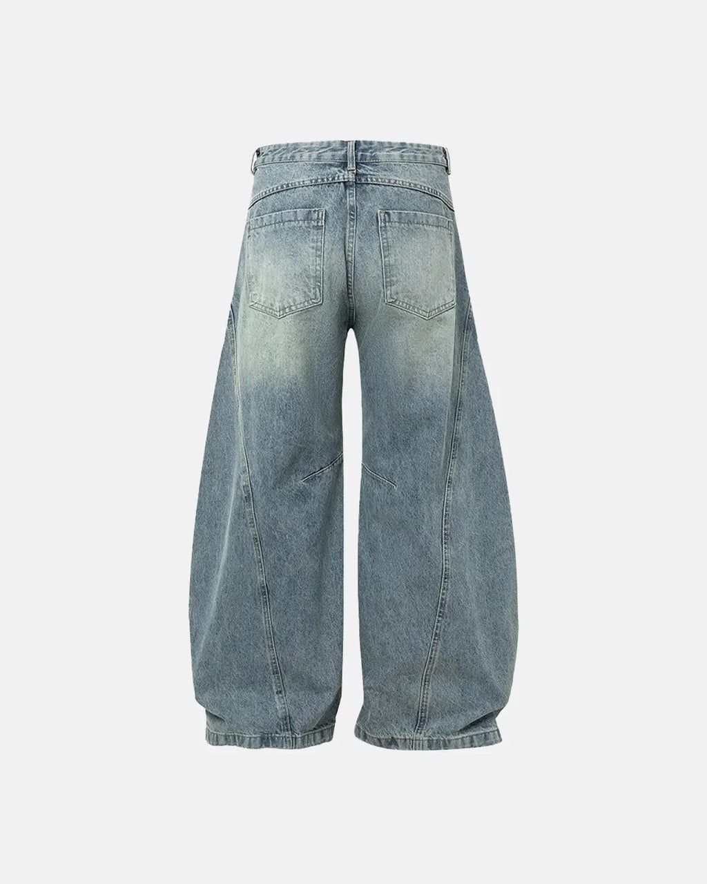 Acid Washed Distressed Barrel Jeans | Flation Streetwear