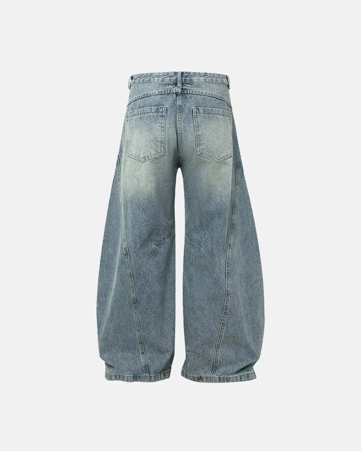 Acid Washed Distressed Barrel Jeans | Flation Streetwear