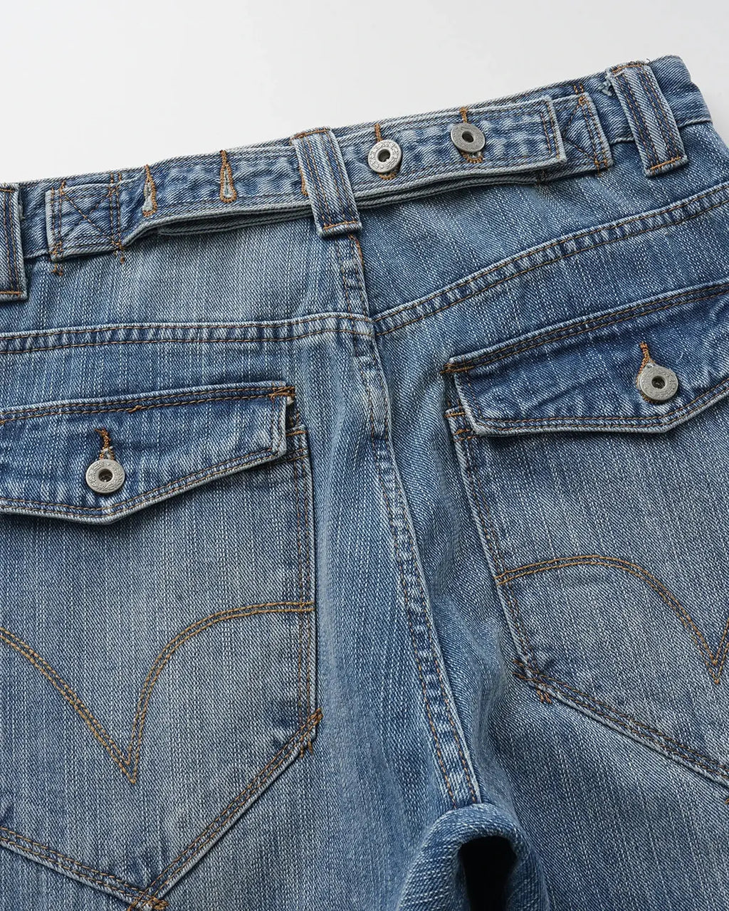 Bamboo Weave Cinch Back Baggy Jeans | Flation Streetwear