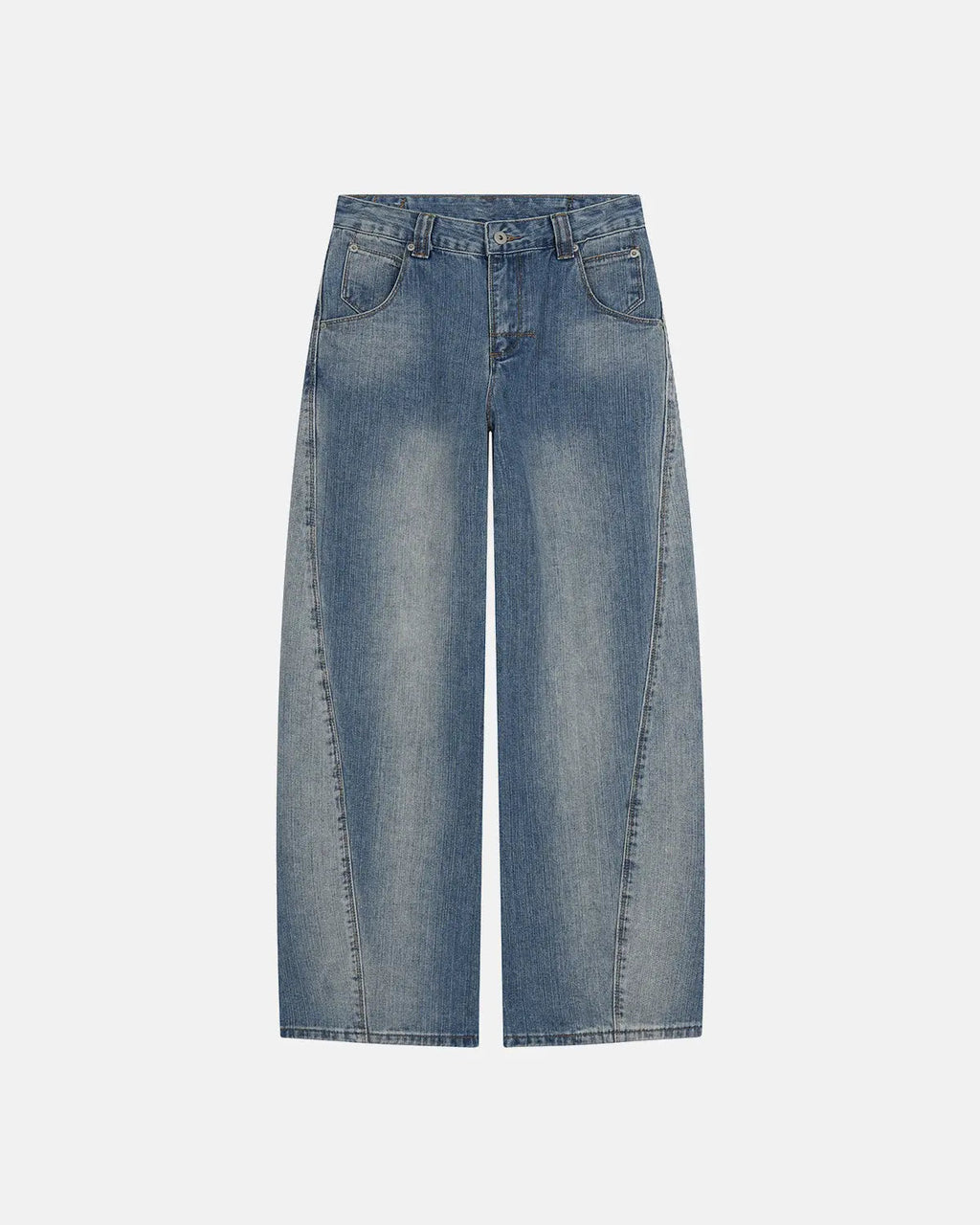 Bamboo Weave Cinch Back Baggy Jeans | Flation Streetwear