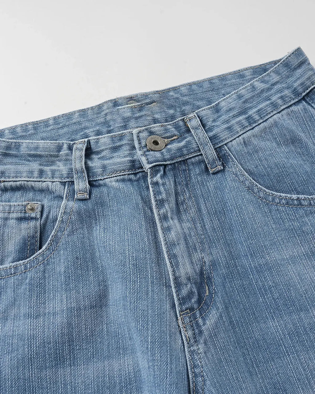 Cross Stud Bamboo Weave Baggy Jeans | Flation Streetwear