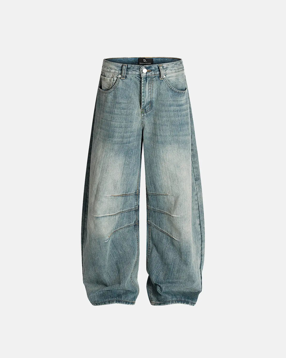 Deconstructed Bamboo Weave Baggy Jeans | Flation Streetwear