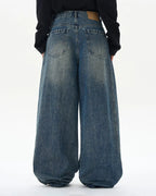 Deconstructed Washed Barrel Jeans | Flation Streetwear