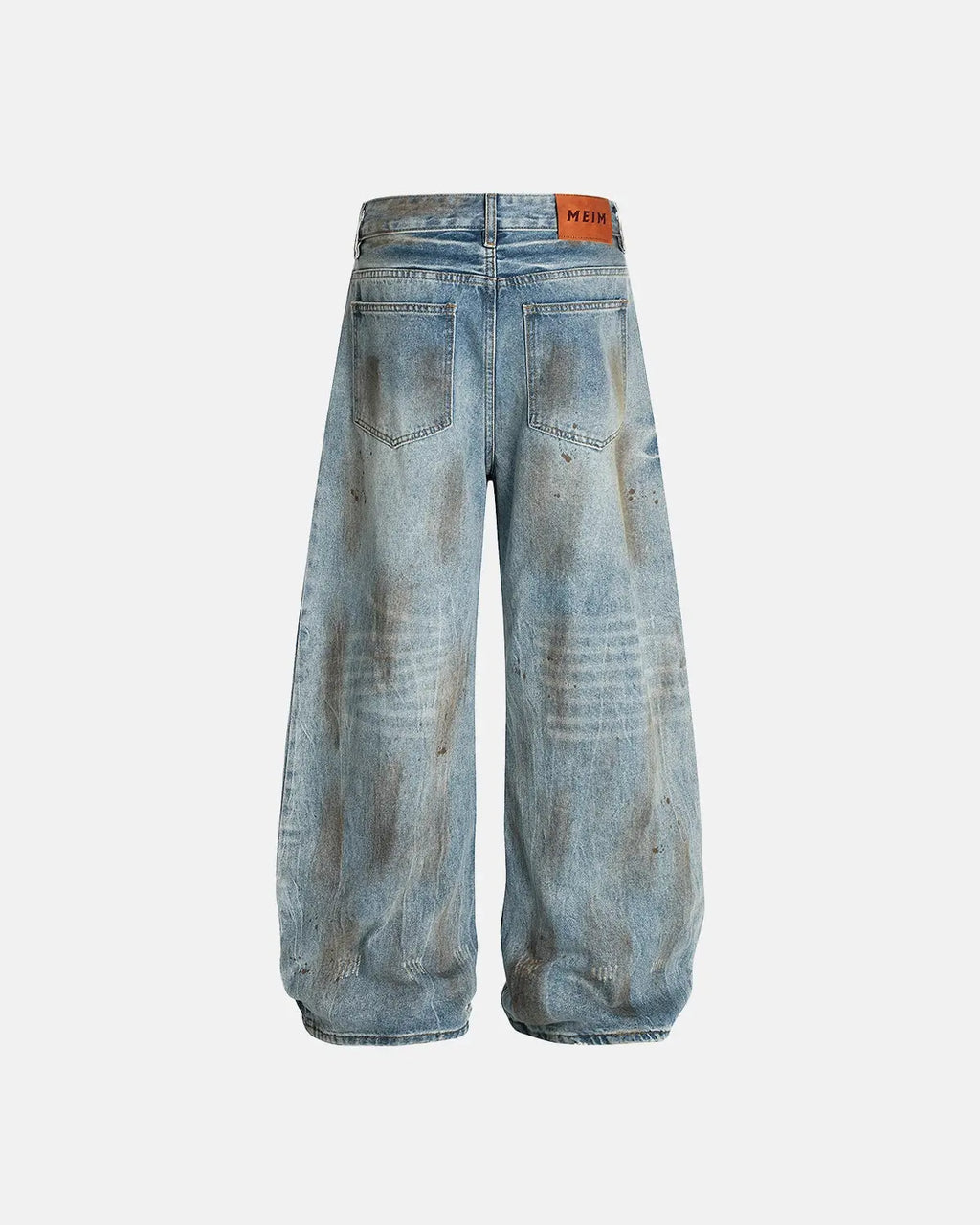 Dirty Wash Distressed Barrel Jeans | Flation Streetwear