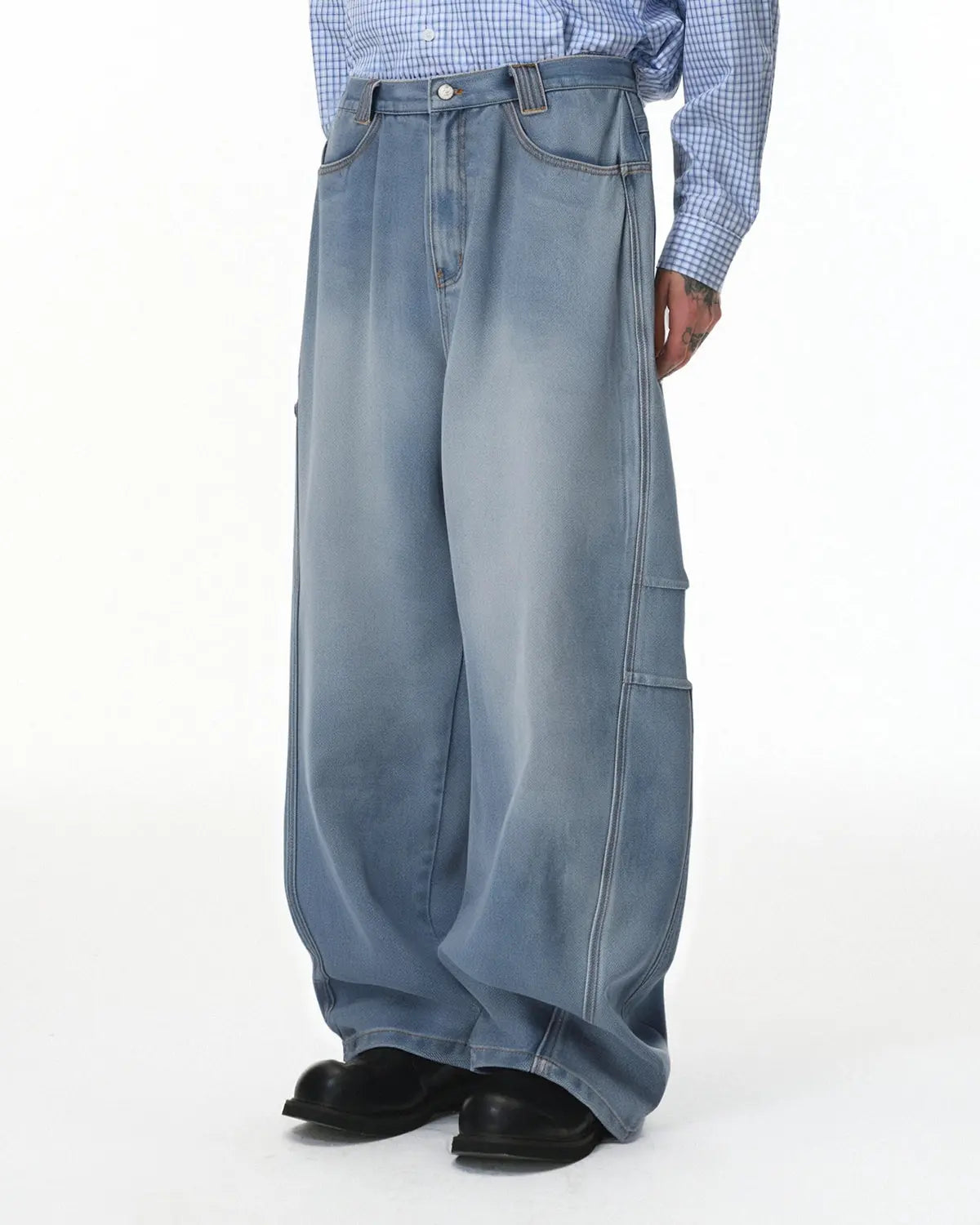 Distressed Baggy Cargo Jeans | Flation Streetwear