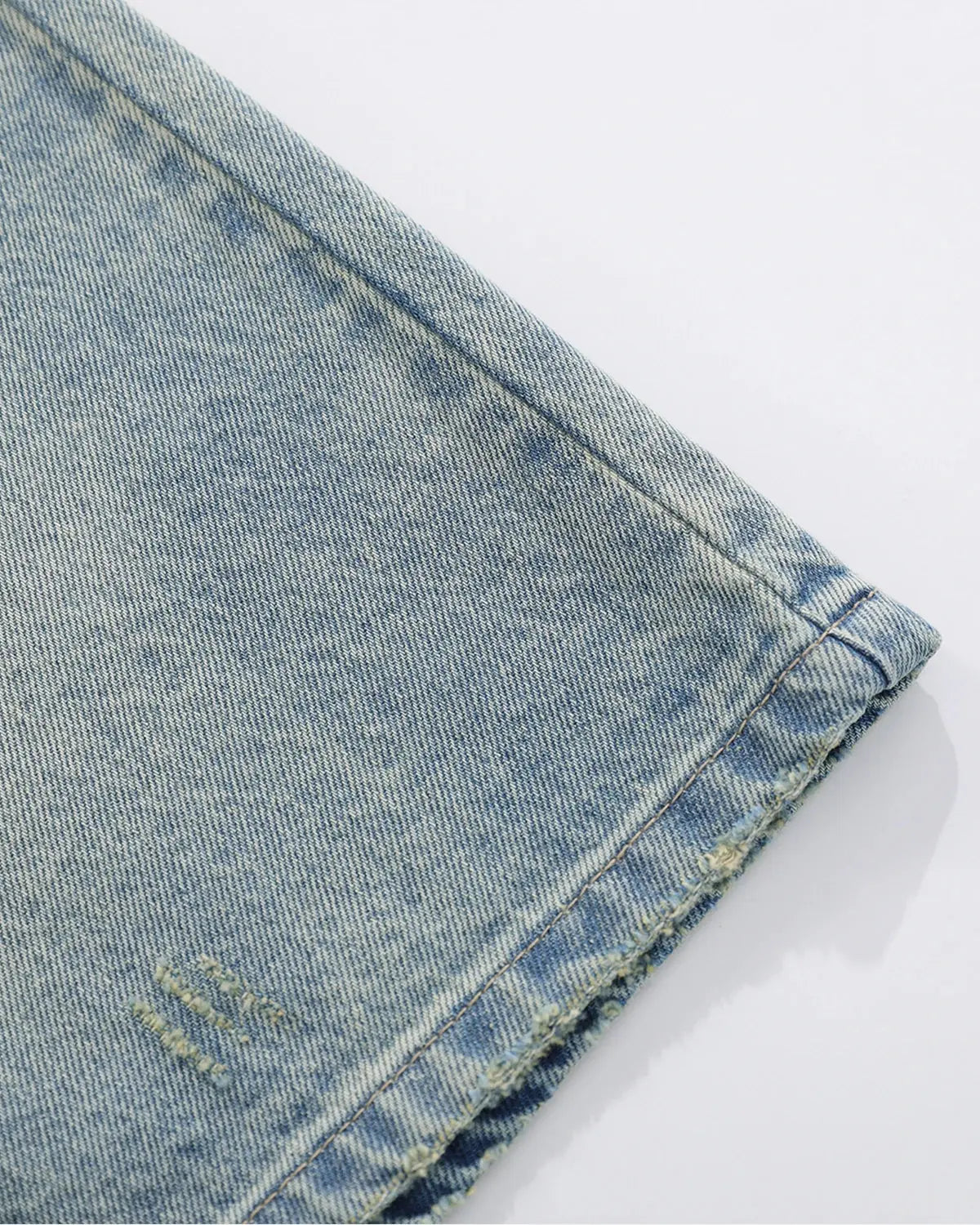 Dollar Patch Embroidery Denim Jorts | Flation Streetwear