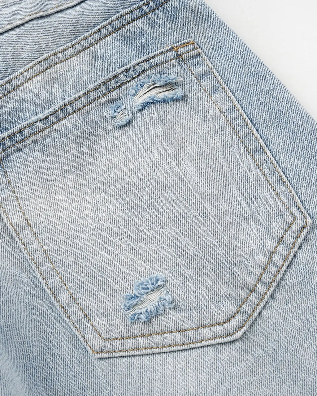 Double Waist Distressed Baggy Jeans | Flation Streetwear