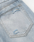 Double Waist Distressed Baggy Jeans | Flation Streetwear
