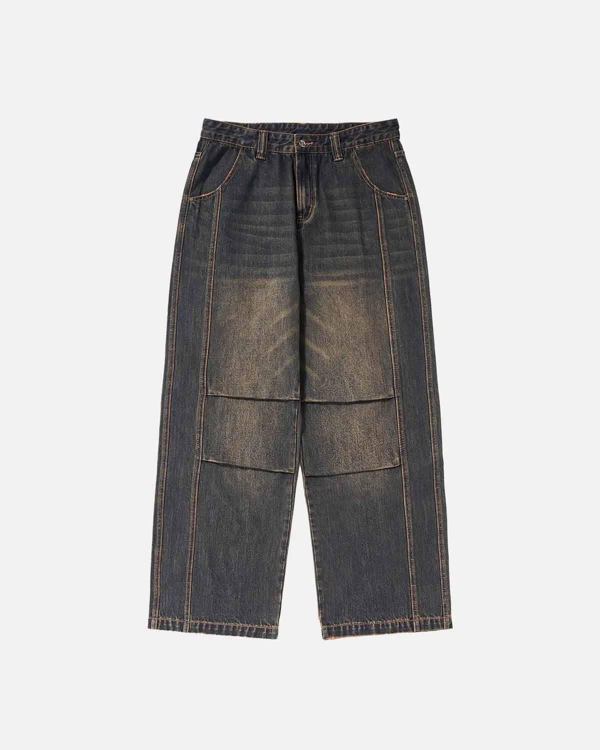 Flation Faded Dirty Baggy Cargo Jeans