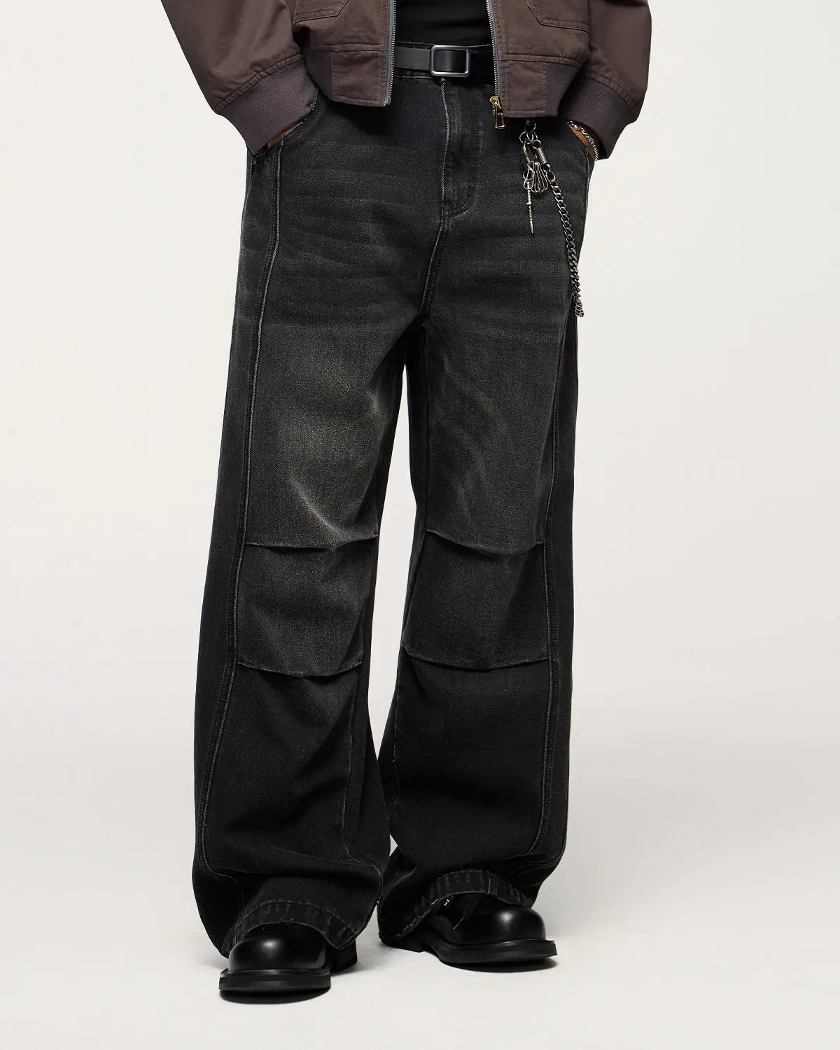 Flation Faded Dirty Baggy Cargo Jeans