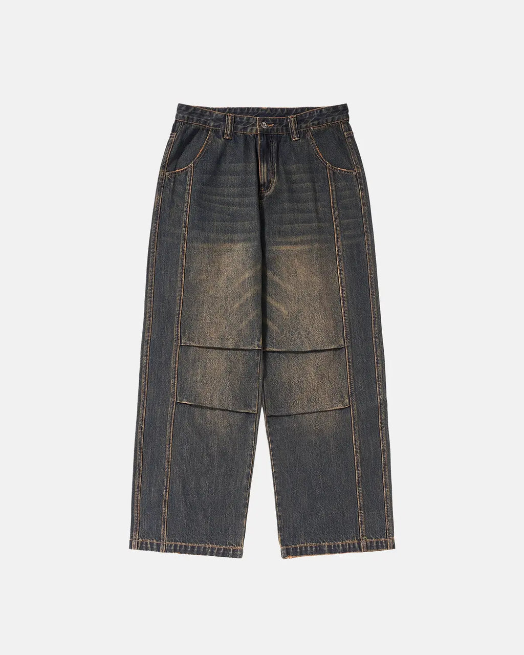 Flation Faded Dirty Baggy Cargo Jeans