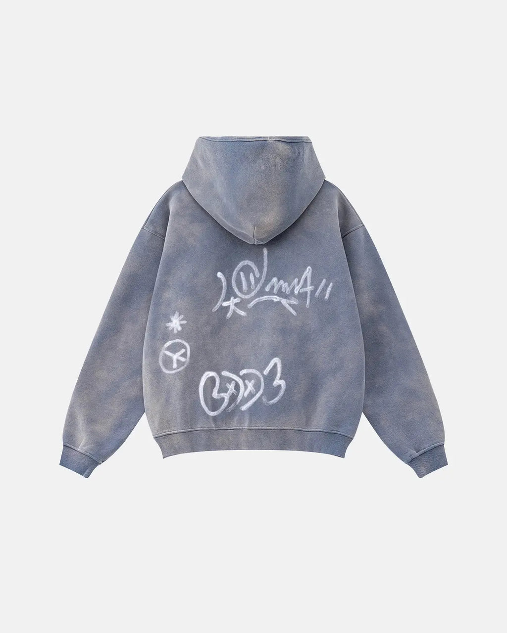 Flation Graffiti Washed Zip Up Hoodies