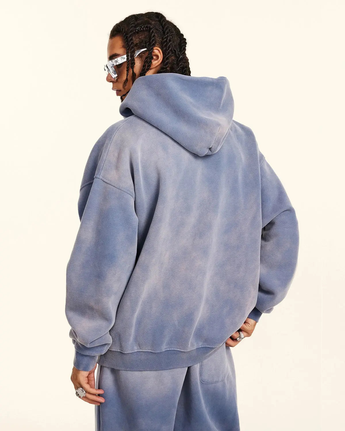 Flation Streetwear Acid Washed Zip Up Hoodies