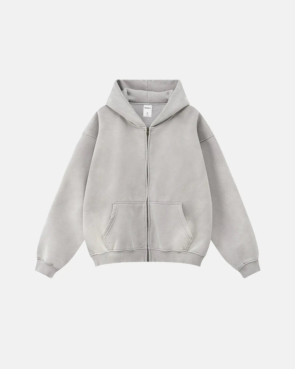 Flation Streetwear Acid Washed Zip Up Hoodies