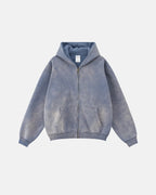 Flation Streetwear Acid Washed Zip Up Hoodies