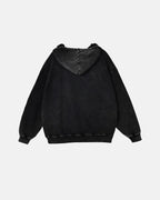 French Terry Washed Distressed Hoodies | Flation Streetwear