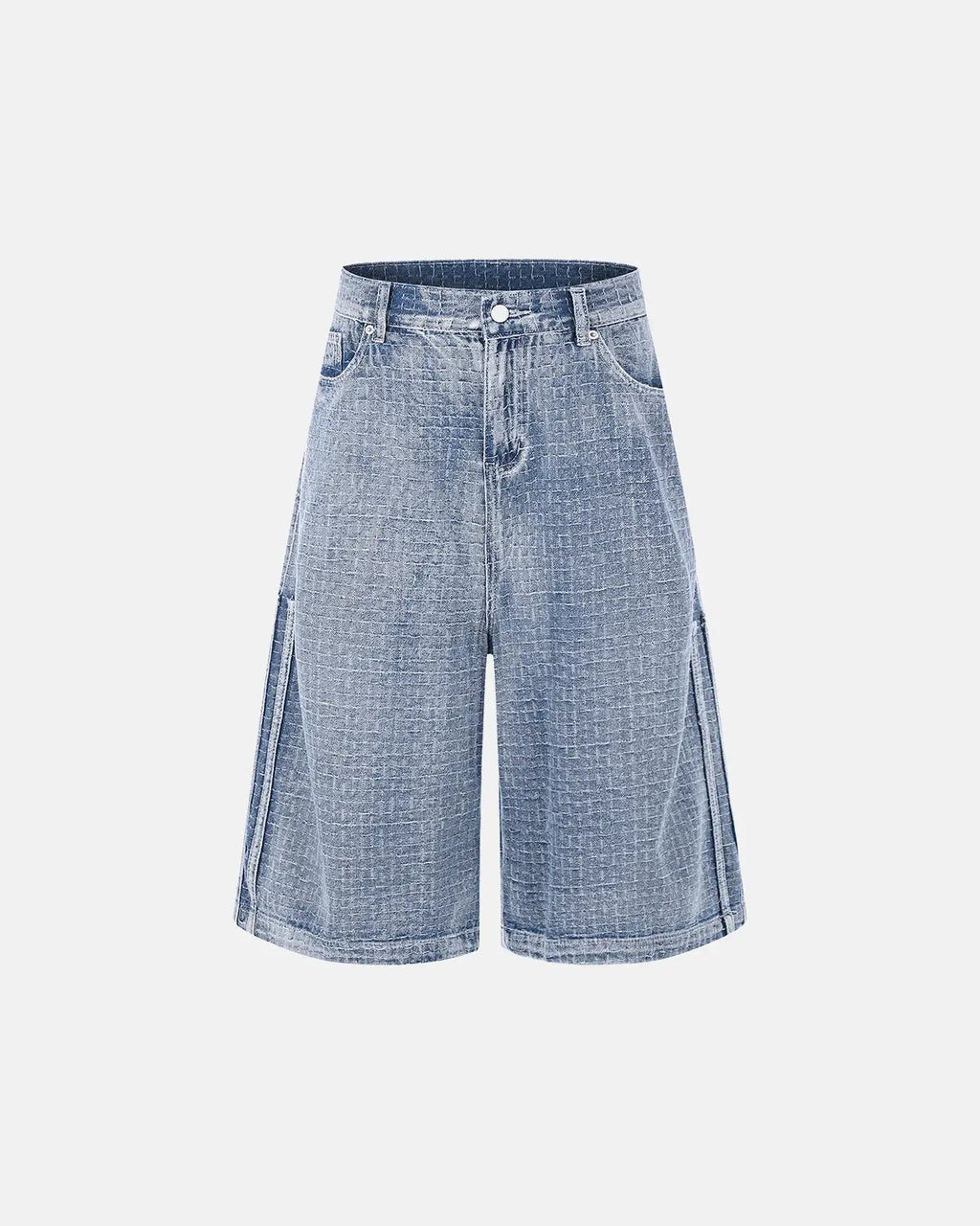 Grid Texture Baggy Jorts | Flation Streetwear