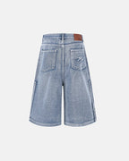 Grid Texture Baggy Jorts | Flation Streetwear