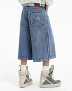 Grid Texture Baggy Jorts | Flation Streetwear