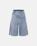 Grid Texture Baggy Jorts | Flation Streetwear