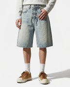 Metal Clasp Baggy Jorts | Flation Streetwear