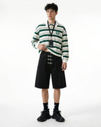 Metal Clasp Baggy Jorts | Flation Streetwear