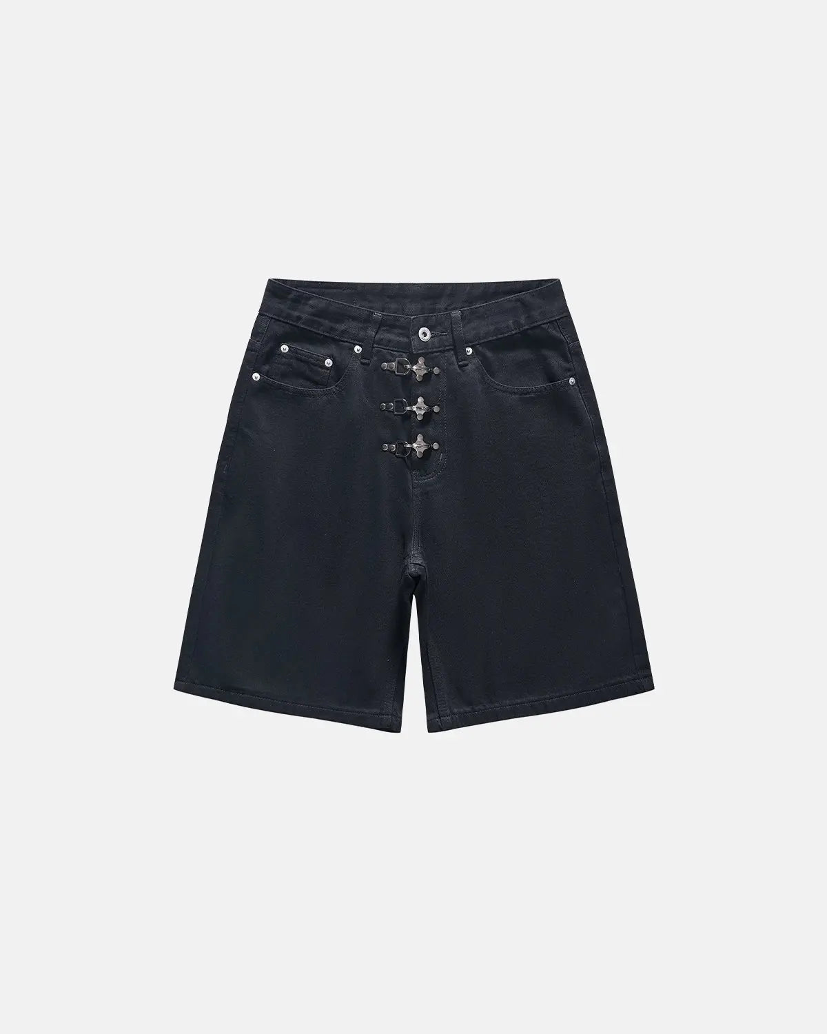 Metal Clasp Baggy Jorts | Flation Streetwear