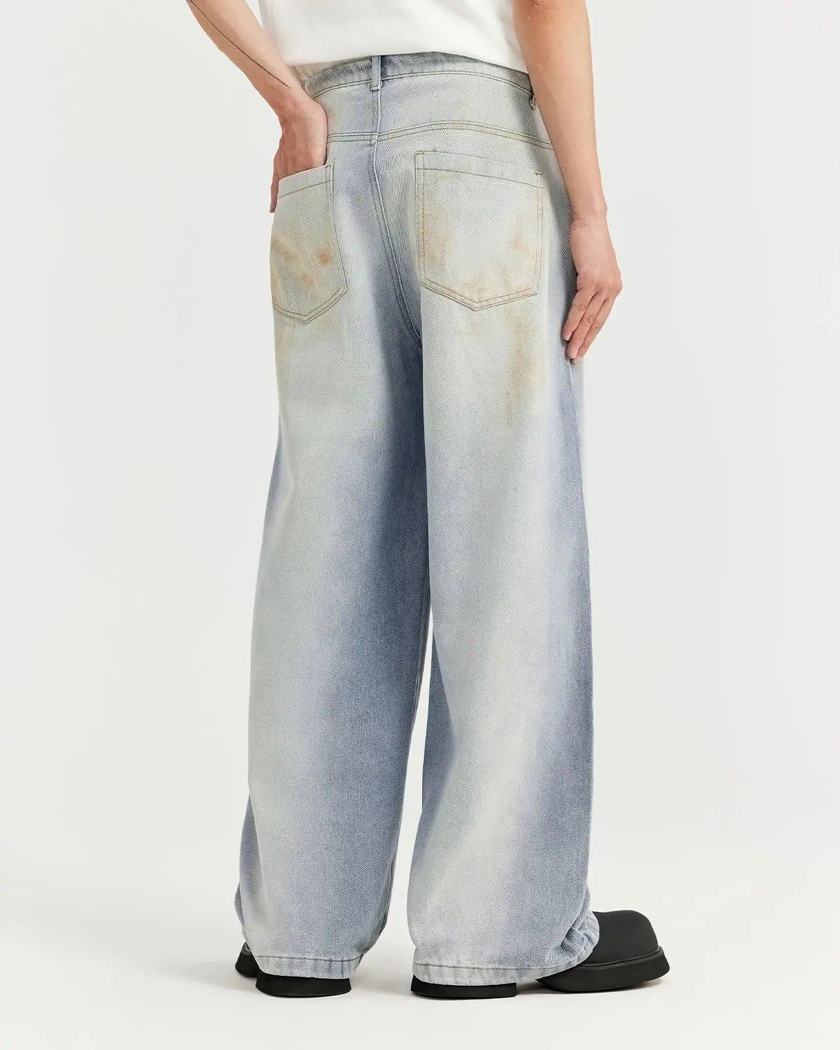 Mud Washed Baggy Jeans | Flation Streetwear