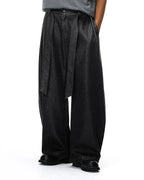 Raw Silky Denim Jeans with Belt | Flation Streetwear