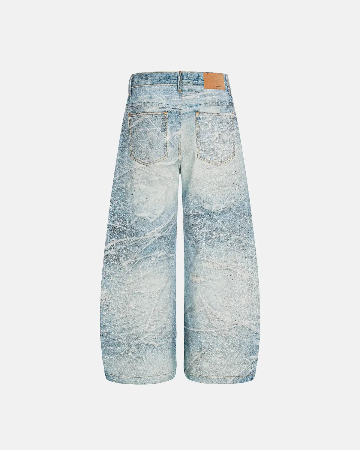 Rhinestone Lightning Baggy Barrel Jeans | Flation Streetwear