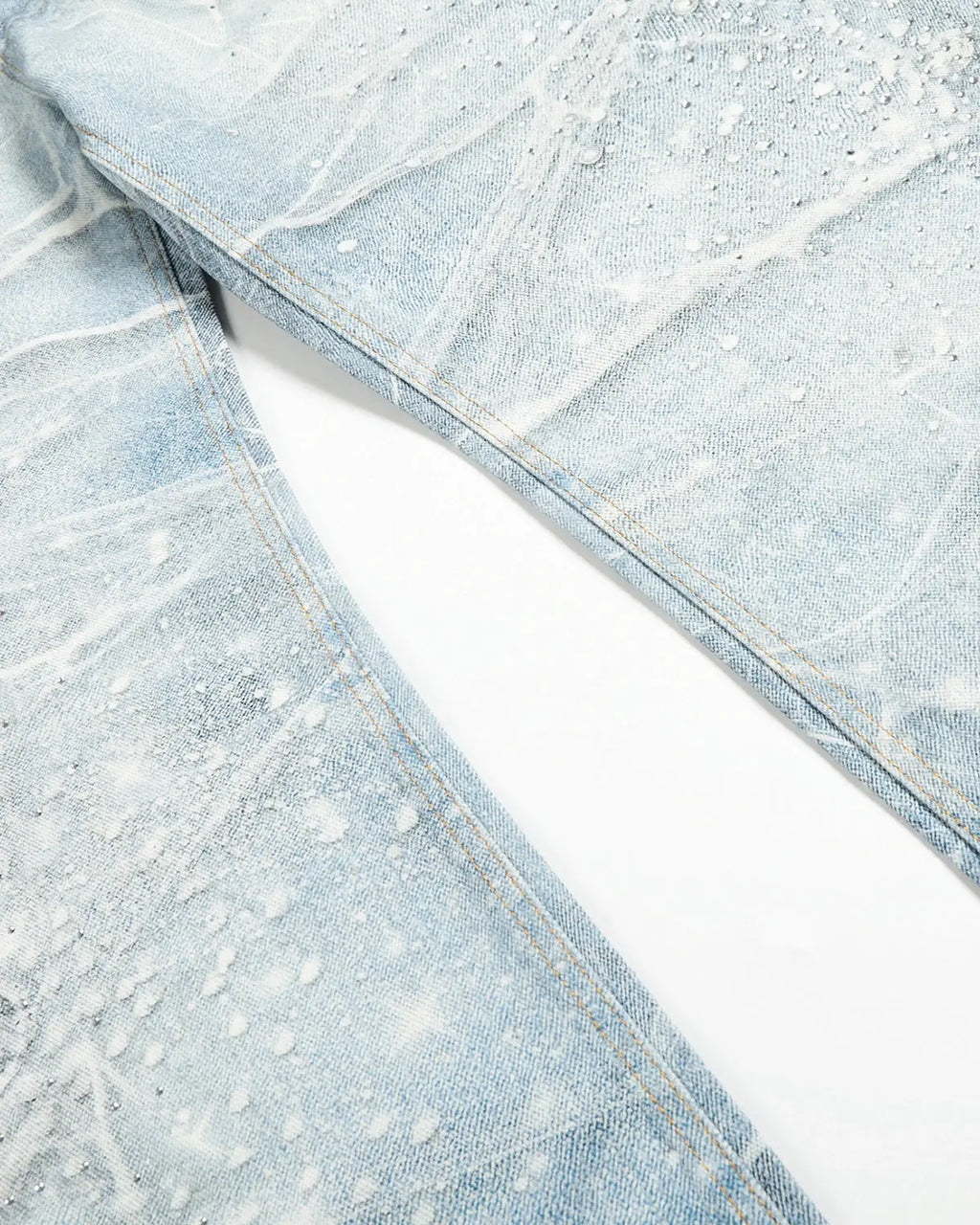 Rhinestone Lightning Baggy Barrel Jeans | Flation Streetwear