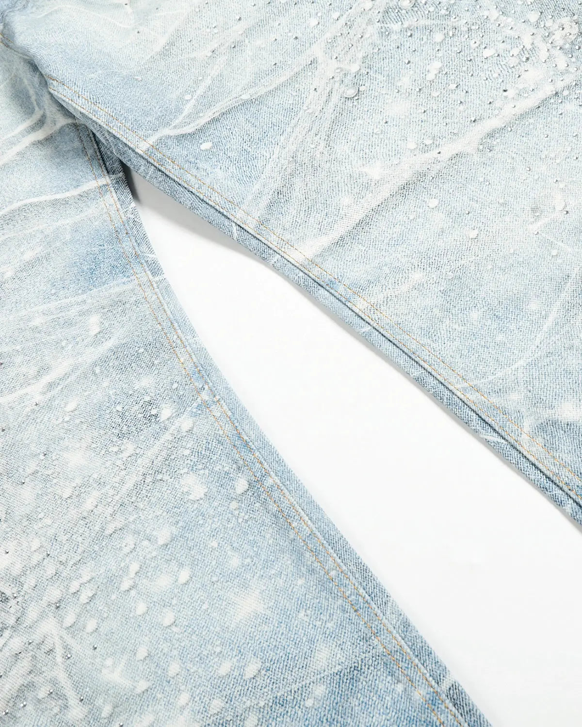 Rhinestone Lightning Baggy Barrel Jeans | Flation Streetwear