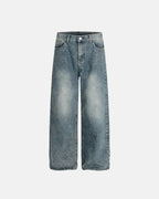 Rhinestone Straight Leg Denim Jeans | Flation Streetwear